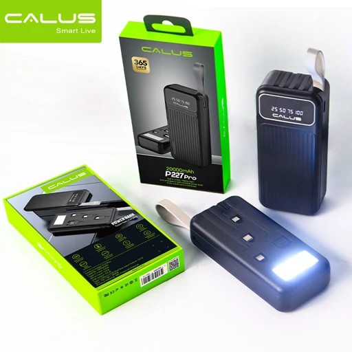 پاوربانک CALUS ظرفیت 20000 میلی آمپرمدل P227 Pro - چراغ دار