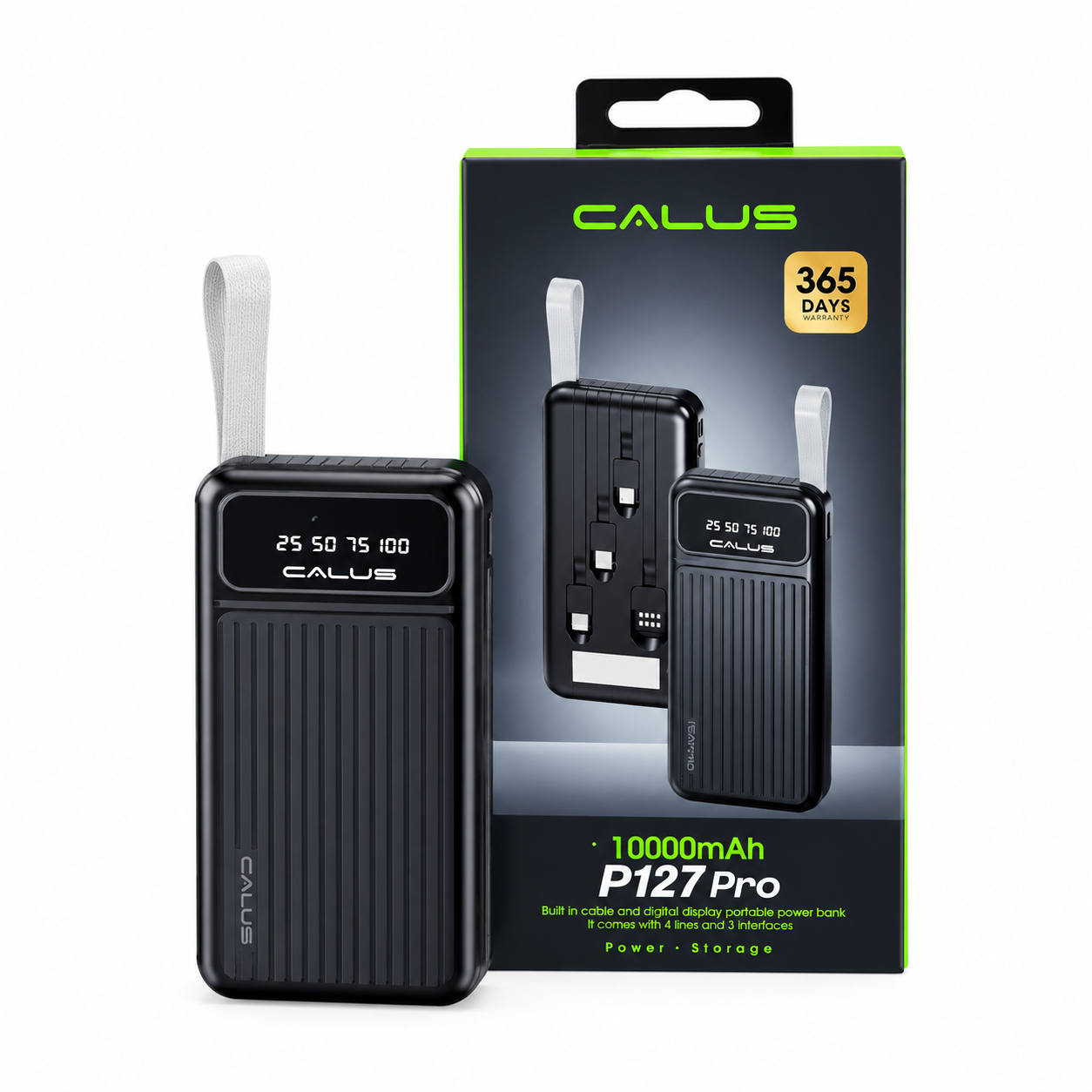 پاوربانک کالوس مدل P-127 Pro ظرفیت 10 هزار میلی‌آمپر بر ساعت Calus P-127 Pro